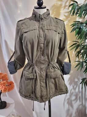 Levis Lightweight Legacy Cotton Fishtail Anorak Jacket Womens Size S Utility